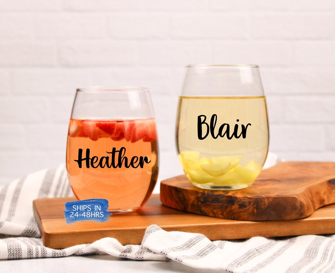 Wine Glasses With Names, Custom Wine Glasses, Personalized Wine Glasses