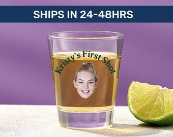 Custom Text Shot Glass | Personalized Face Glass