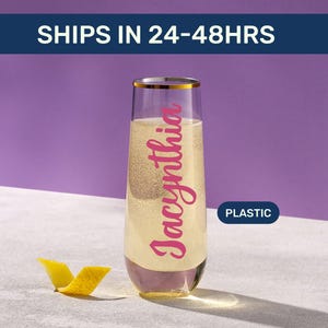 Custom champagne flutes, Champagne flutes with names, Bridesmaid proposal flutes, Custom party flutes, Personalized stemless flutes