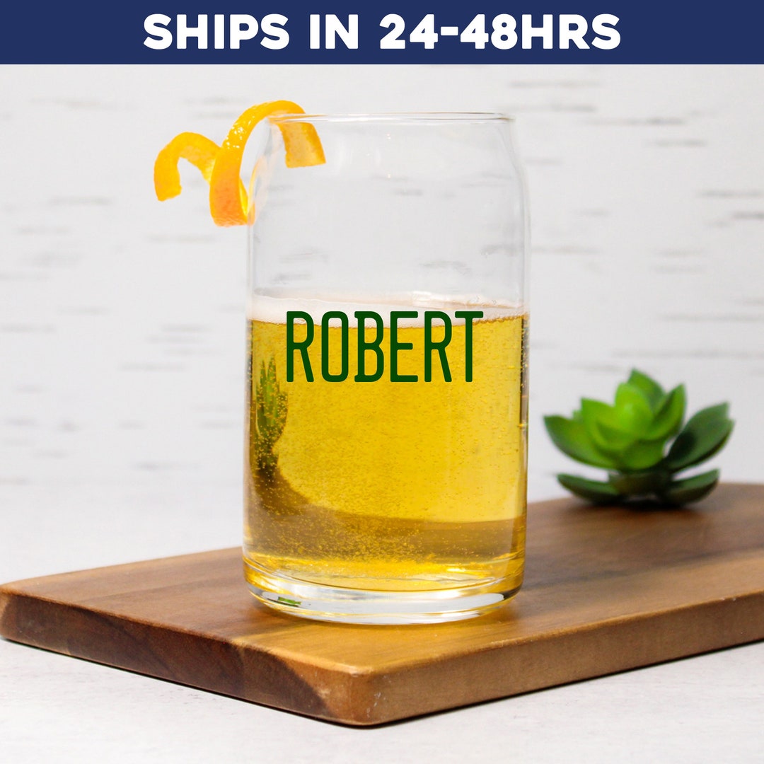 Custom Text Beer Can Glasses, Personalized Beer Can Mugs, Groomsmen ...