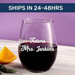 Custom stemless wine glass, Personalized stemless wineglass, customizable stemless wine glass, Custom text wine glass, Custom wine