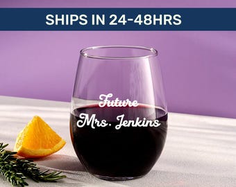 Custom stemless wine glass, Personalized stemless wineglass, customizable stemless wine glass, Custom text wine glass, Custom wine