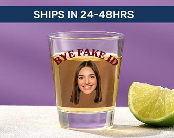 Personalized 21st Birthday Shot Glass: Custom Photo Keepsake