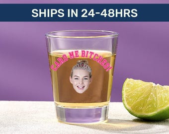 Personalized 21st Birthday Shot Glass: Funny Face Photo Keepsake