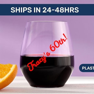 Shatterproof wine glasses, Pool wine glasses, Personalized plastic wine glasses, Pool party favors, Plastic wine cups, Unbreakable glasses
