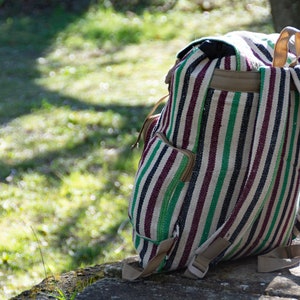 Sac à dos en toile coton rétro image 9