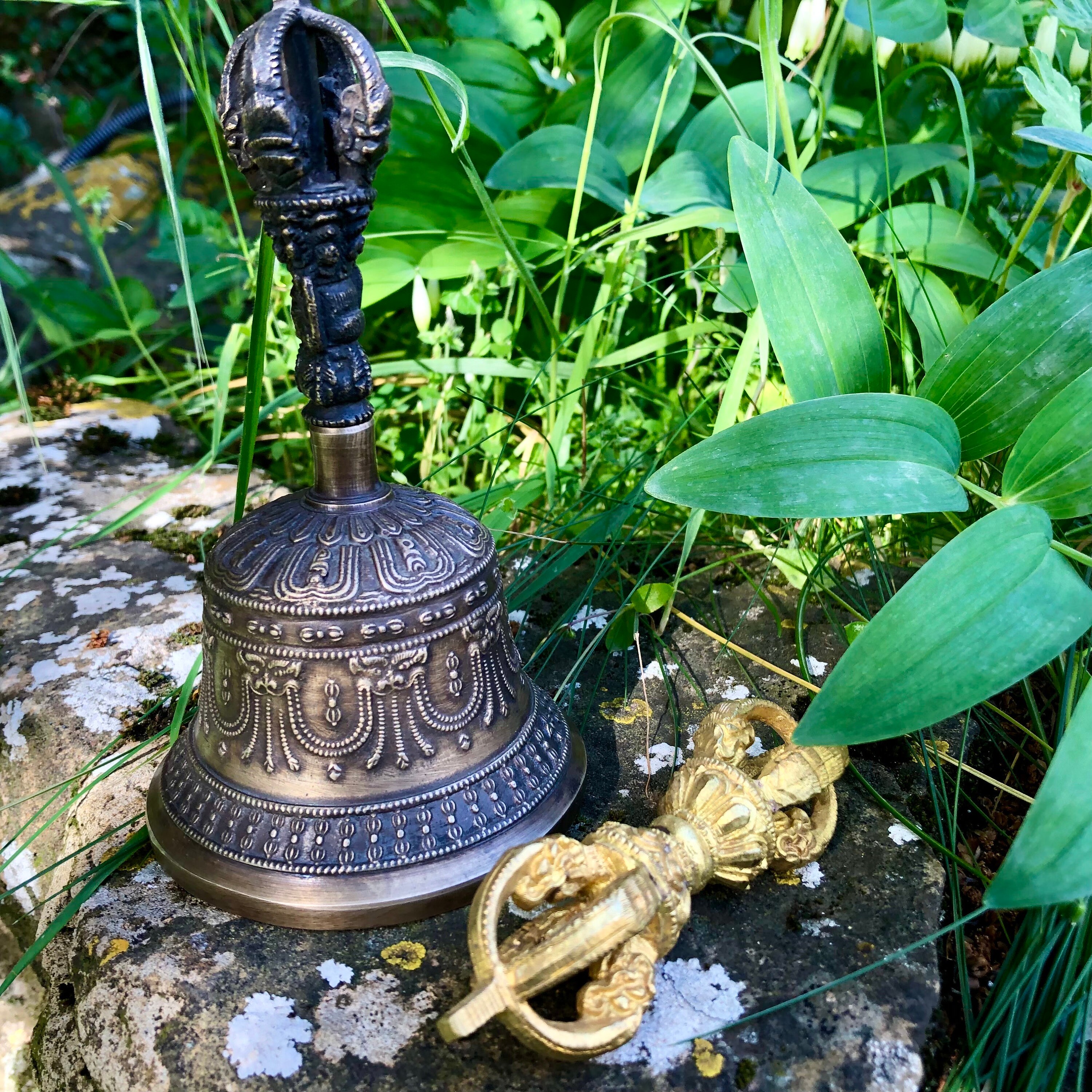 Pendentif Bouddhiste Dorje Vajra - Argent 925 - Symbole Cloche - Unisexe