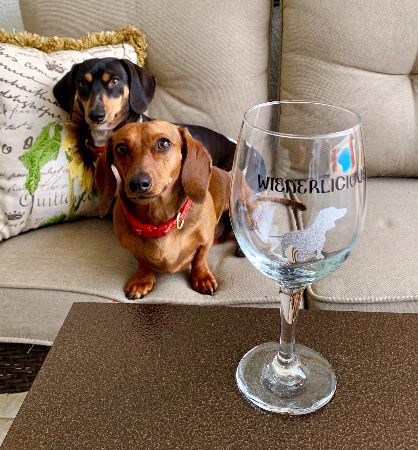 Dachshund Wine Glass Fun Gift for dachshund lover Etsy