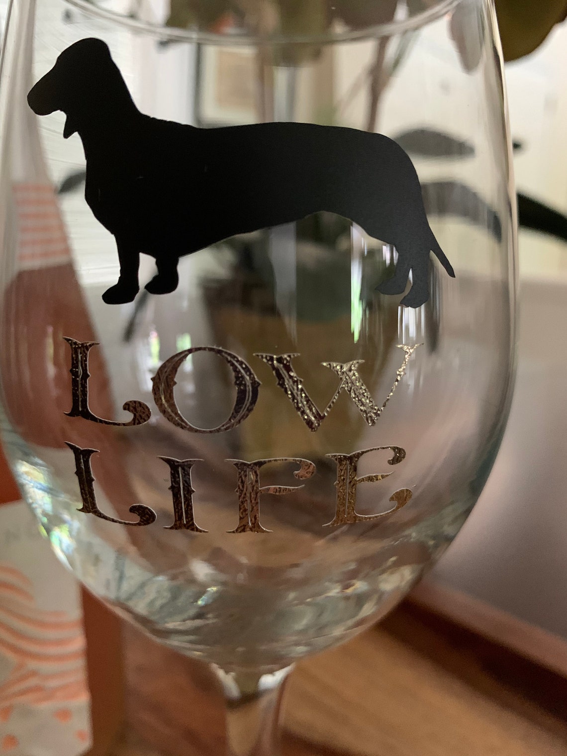Dachshund Wine Glass Gift Low Life Fun Unique Wine Glass for Etsy