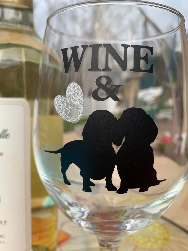 Dachshund Wine Glass With Wine and Wiener Dogs Unique Etsy