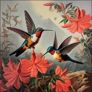 Hummingbirds Fine Art Print