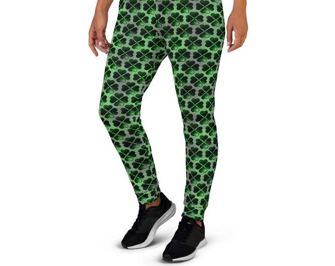 SHAMROCK SWEATPANTS JOGGERS Unisex Joggers for Men or Women's Joggers Green Clover Shamrock Pants St Patricks Day Sweatpants Paddys Day