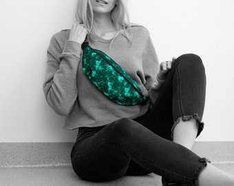 Mermaid Scale Fanny Pack - Festival Waist Bag, Beach Accessories