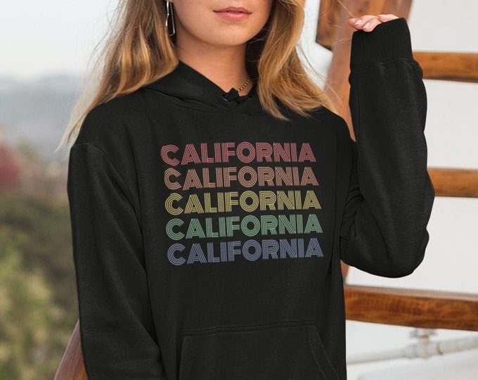 CALIFORNIA HOODIE SWEATSHIRT Cali Hoodie for Men or Women Sweat shirt Unisex Hoodie Streetwear Casual Sports Wear Hooded Sweatshirt