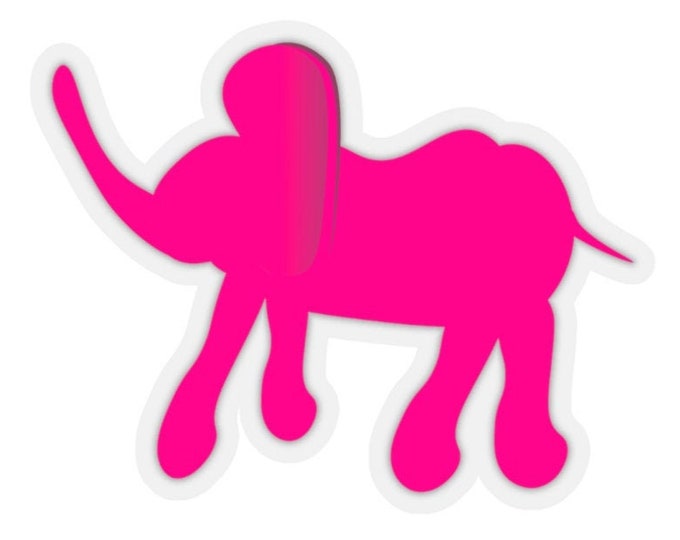 PINK ELEPHANT STICKER Kiss-Cut Stickers Transparent or White Background Scrapbooking Decorative Stickers for Card Making Wedding Gifts Baby