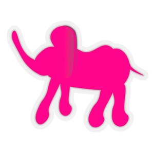 ROZE OLIFANT STICKER Kiss-Cut Stickers Transparante of Witte Achtergrond Scrapbooking Decoratieve Stickers voor het maken van huwelijkscadeaus Baby