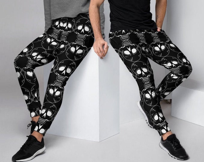 Joggers HALLOWEEN Skull JOGGERS SWEATPANTS for Adults Mens or Womens Unisex Joggers for Men & Women Skull Print Sweatpants Streetwear