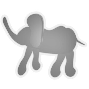 OLIFANT STICKER UITGESNEDEN Kiss-Cut Stickers Scrapbooking en Kaart maken babyboeken Decoratieve Stickers Uitnodigingen Feest Gunsten en meer!