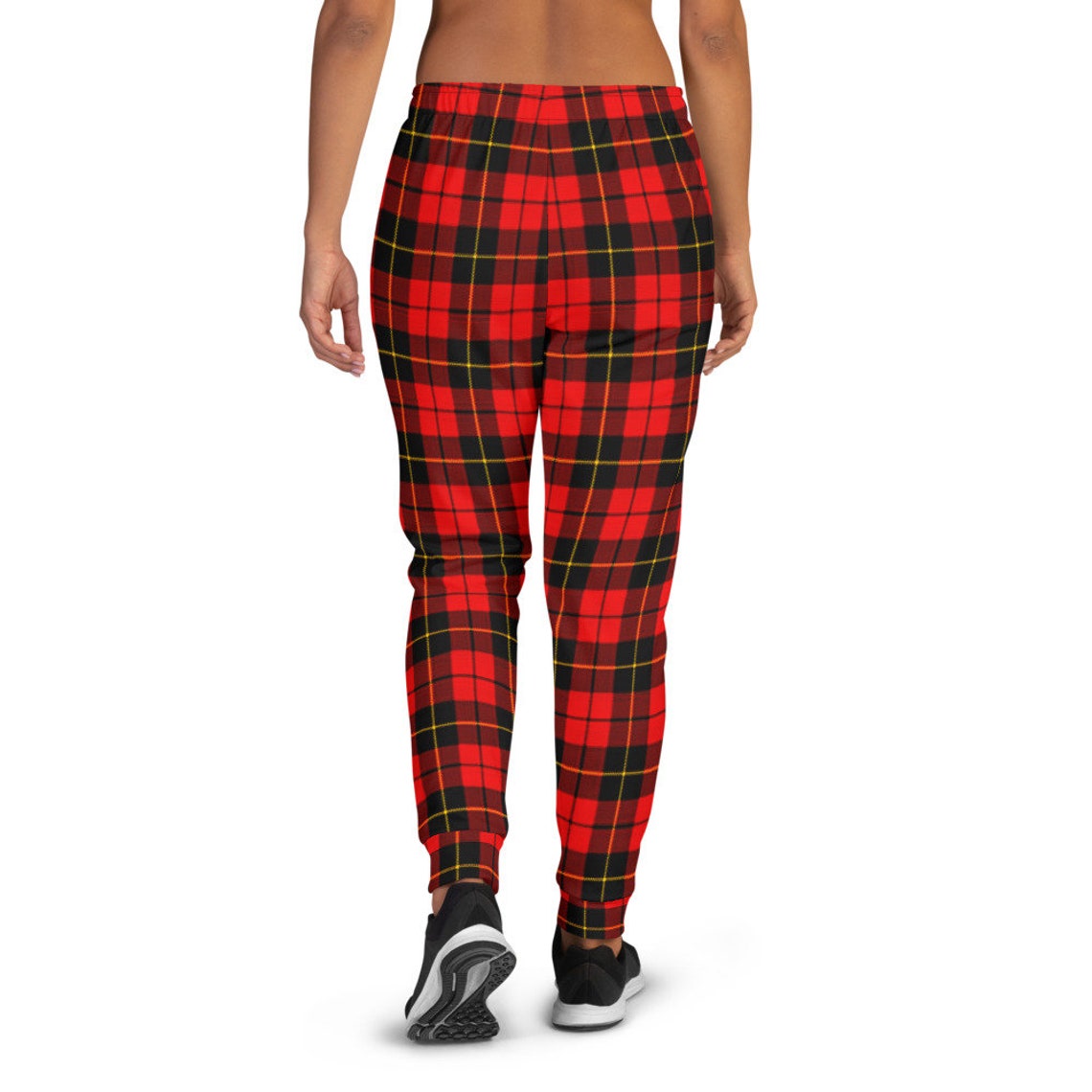 Pink Teal Plaid Tartan Women's Joggers main image 1