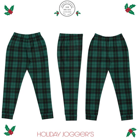 Green TARTAN PLAID JOGGERS Mens Womens Joggers Christmas Pajama Pants for  Adults Matching Mens and Womens Sweatpants Christmas Plaid Joggers -   Canada