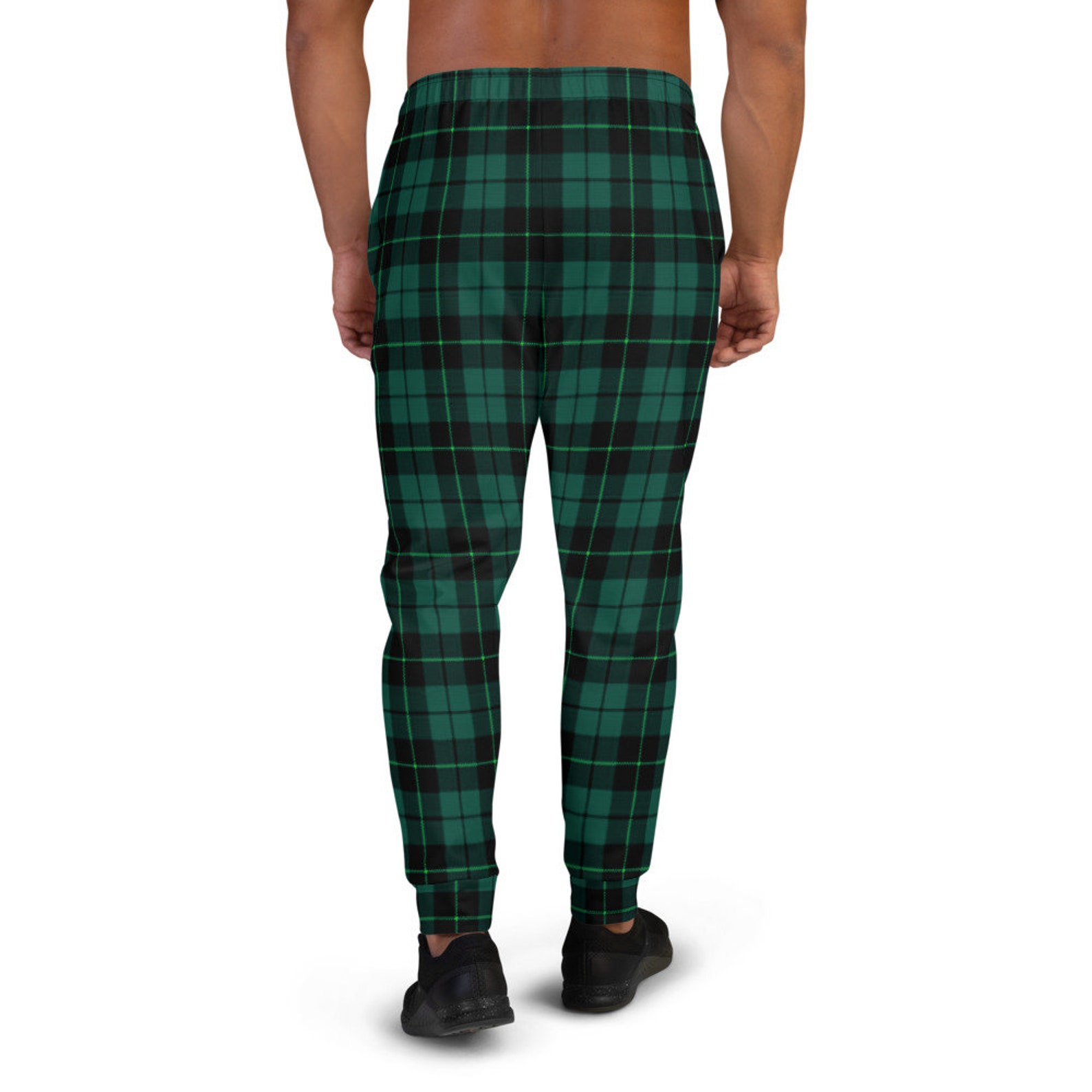 Beige Red And Blue Plaid Tartan Women's Joggers