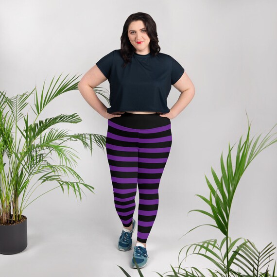 Plus Size WITCH LEGGINGS WOMENS Purple 