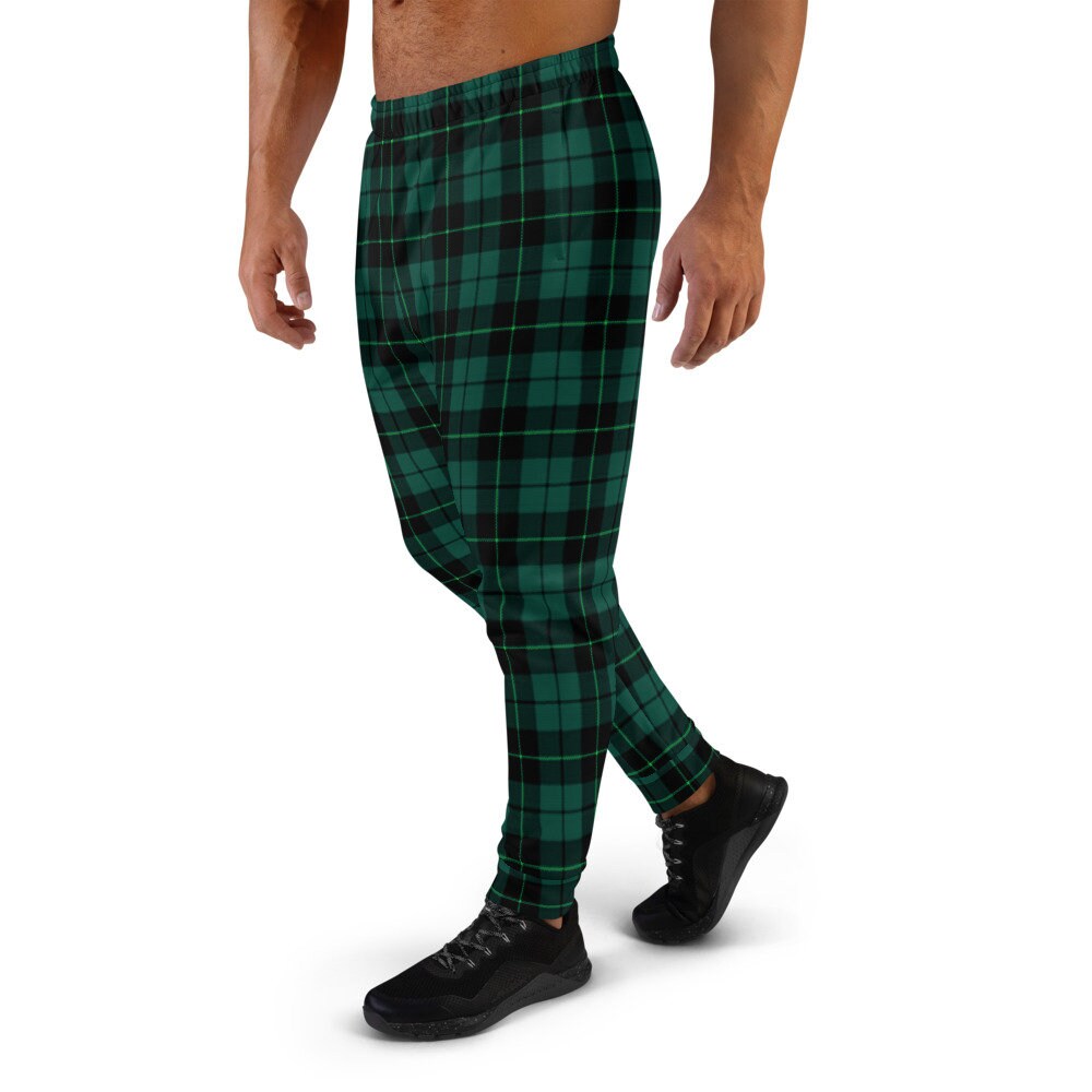Green plaid best sale joggers