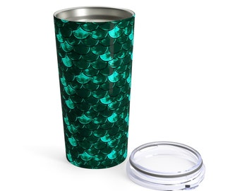 Little Mermaid Tumbler 20oz MERMAID MUG Stainless Steel w. Plastic Lid Travel CUP for Hot or Cold Beverages Drinkware Sippy Cup Mermaid Gift