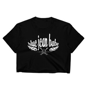 Blue Jean Baby Crop Tee: Women&#39;s Printed T-Shirt