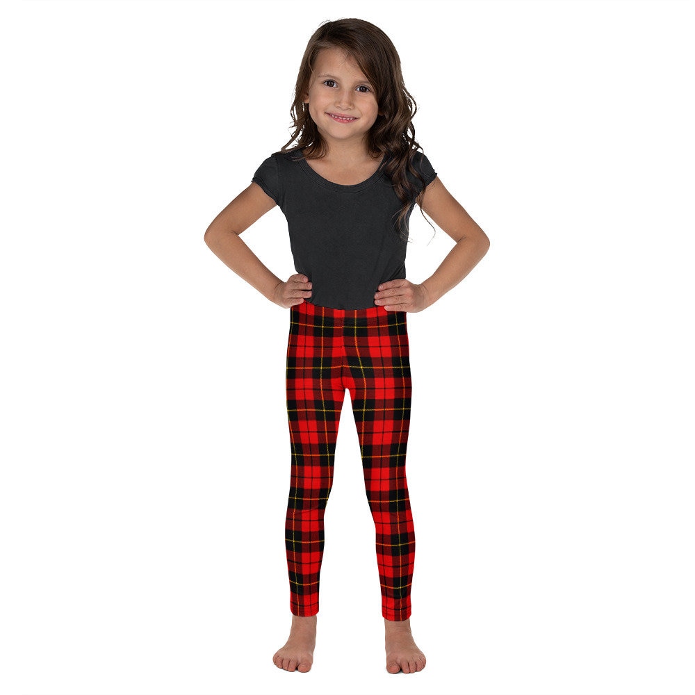 Kids plaid leggings discount