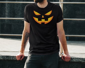 Koszulka z twarzą Jacka O'Lantern na Halloween: unisex