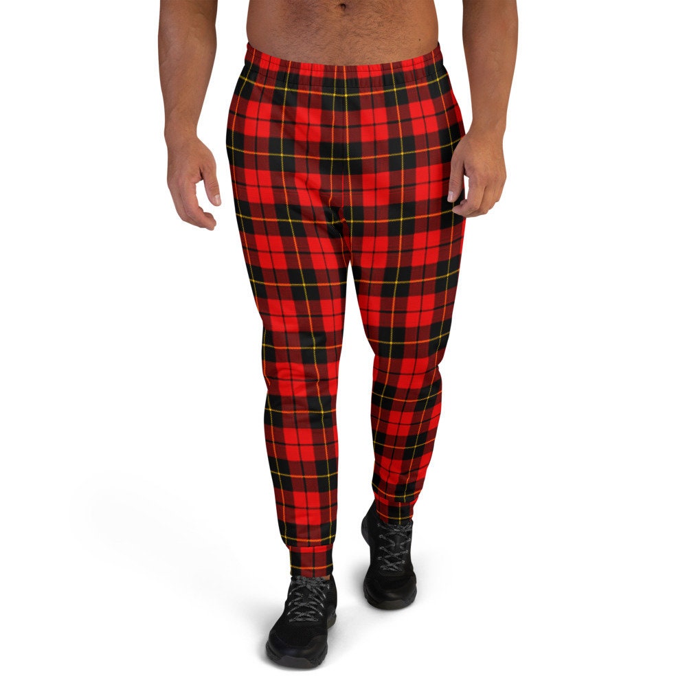 Red TARTAN PLAID JOGGERS for Men or Women Unisex Adult - Etsy Canada