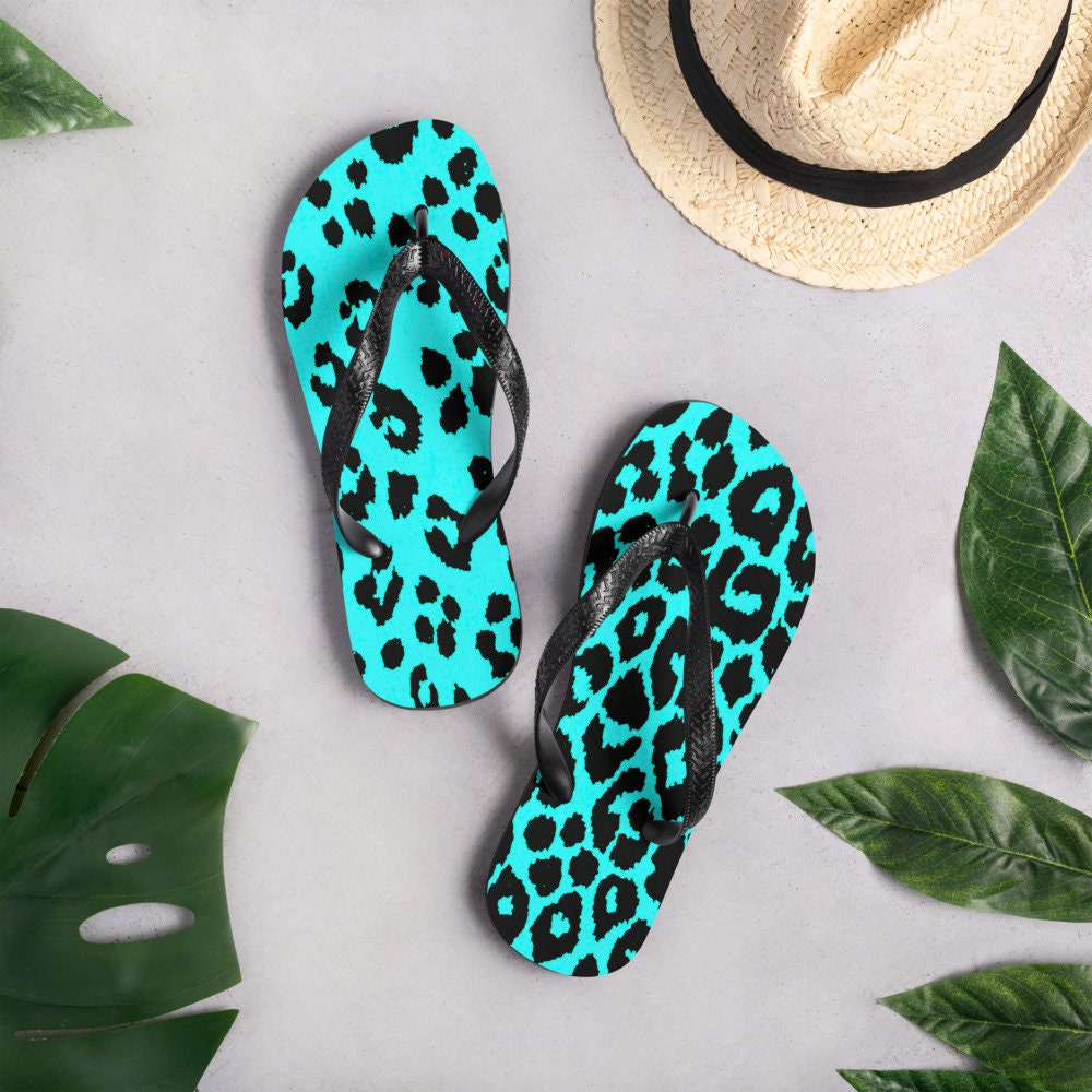 cheetah print flip flops