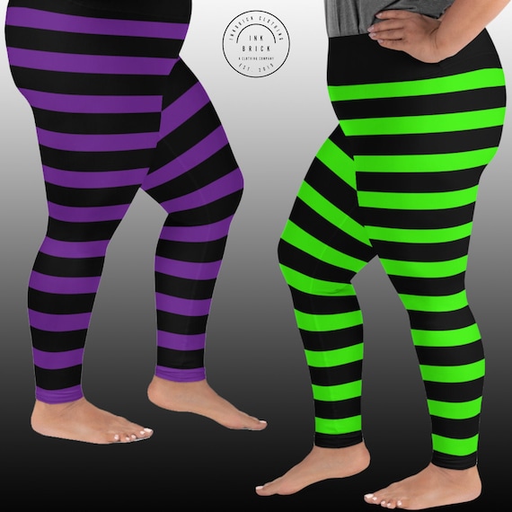 Plus Size WITCH LEGGINGS WOMENS Purple 