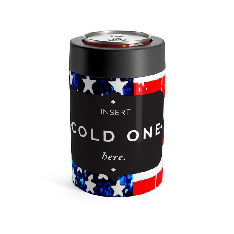 AMERICAN FLAG Cozies Beer Can Holder American Flag Red White Etsy