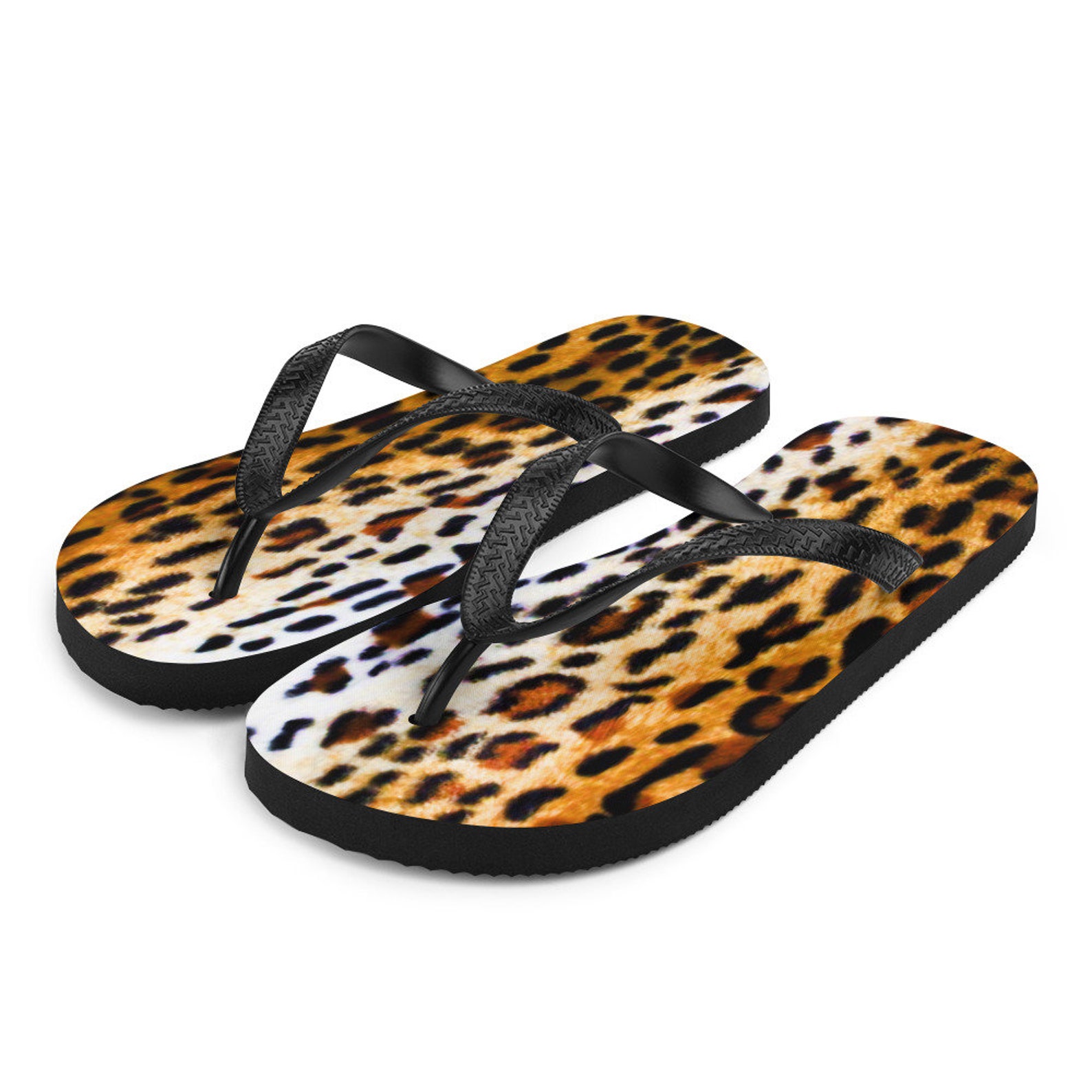 cheetah print flip flops