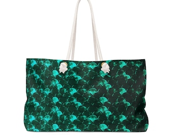 MERMAID BEACH BAG Weekender Bag Tote Bag Travel Bag Oversized Travel Tote Beach Bag Laminated Liner Pool Bag Gift for Her