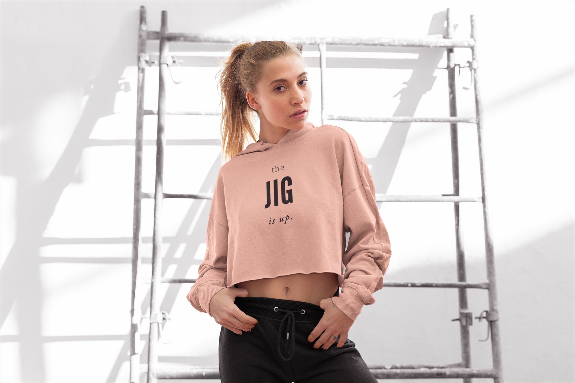 grey sweatshirt crop top