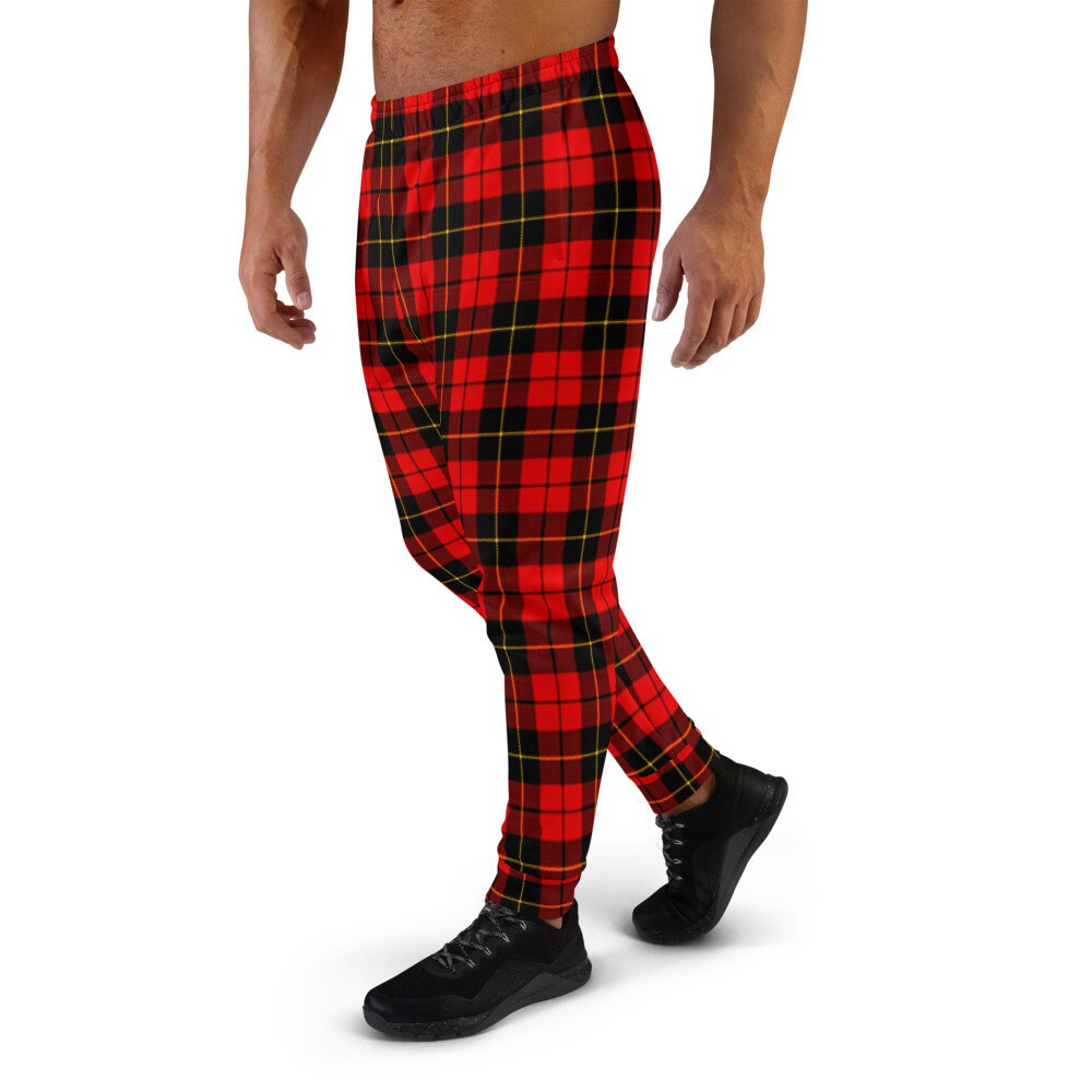 Red TARTAN PLAID JOGGERS for Men or Women Unisex Adult Clothing ...