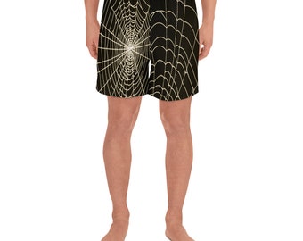 Spider Web Swim Shorts: Men's Athletic Surf Trunks