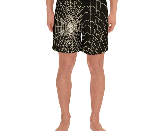 SPIDER WEB SHORTS Mens Swim Shorts Swim Trunks for Men Men's Athletic Long Shorts Surf Shorts Athletic Clothing Trunks Spiderweb Shorts