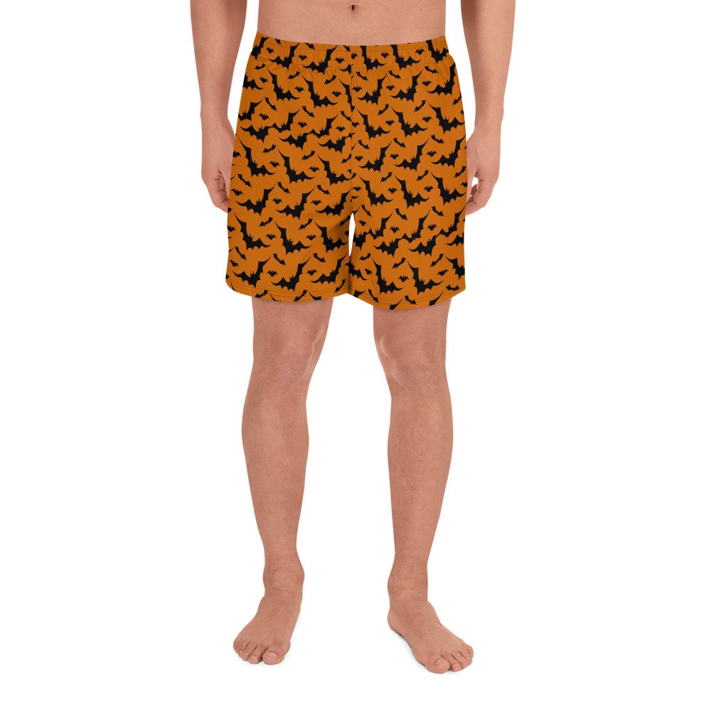 HALLOWEEN BAT SHORTS Men's Swimwear Athletic Long Shorts Workout Shorts ...