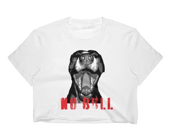 Pitbull Crop Top: 'No Bull' Statement T-Shirt