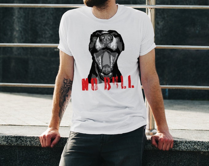 NO BULL T-Shirt Statement T-Shirt American Pitbull No Bull Short-Sleeve T-Shirt Designer Fashion Clothing Urban Streetwear Gift for Him