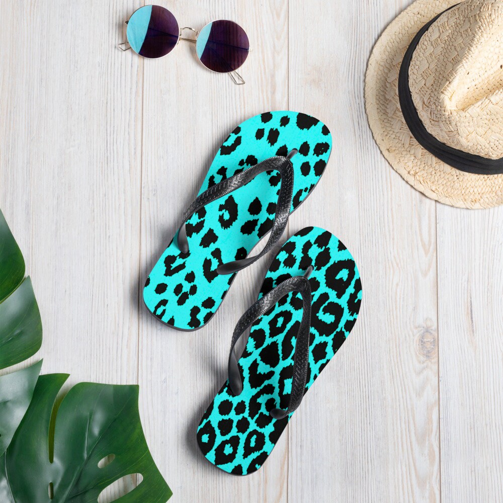cheetah print flip flops