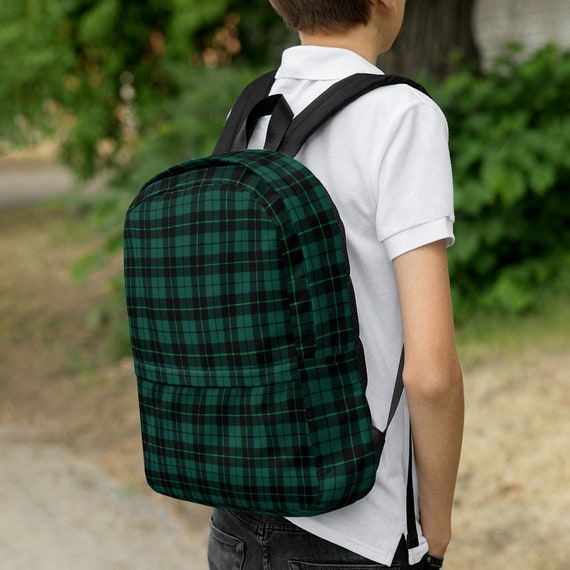 Plaid bookbag hot sale