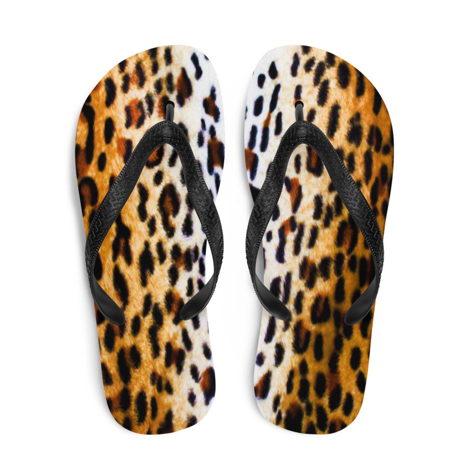LEOPARD FlipFlops Cheetah Print Thong Sandals Womens Flip Etsy