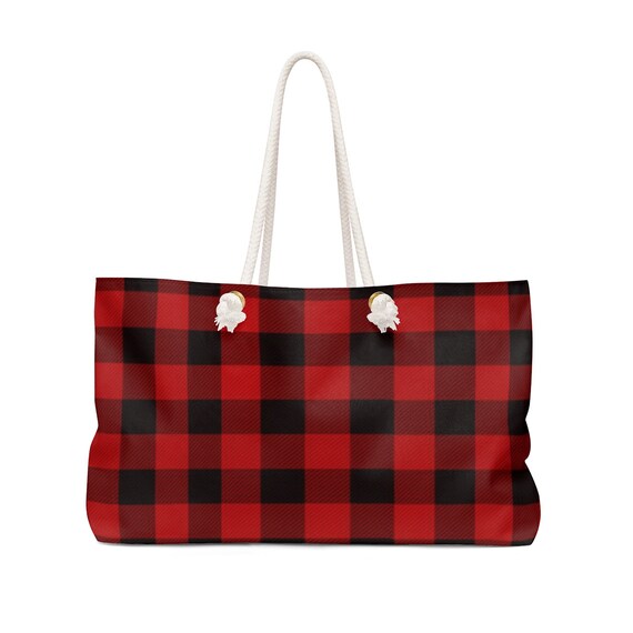 Buffalo check weekender bag hotsell