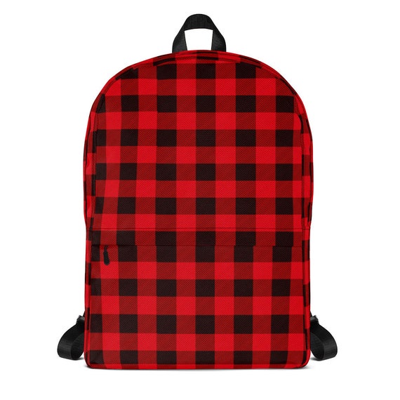 buffalo plaid backpack