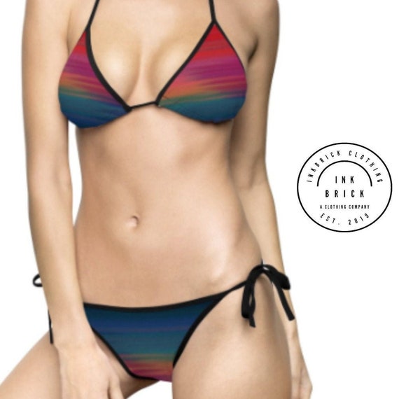 rainbow bikini swimsuit